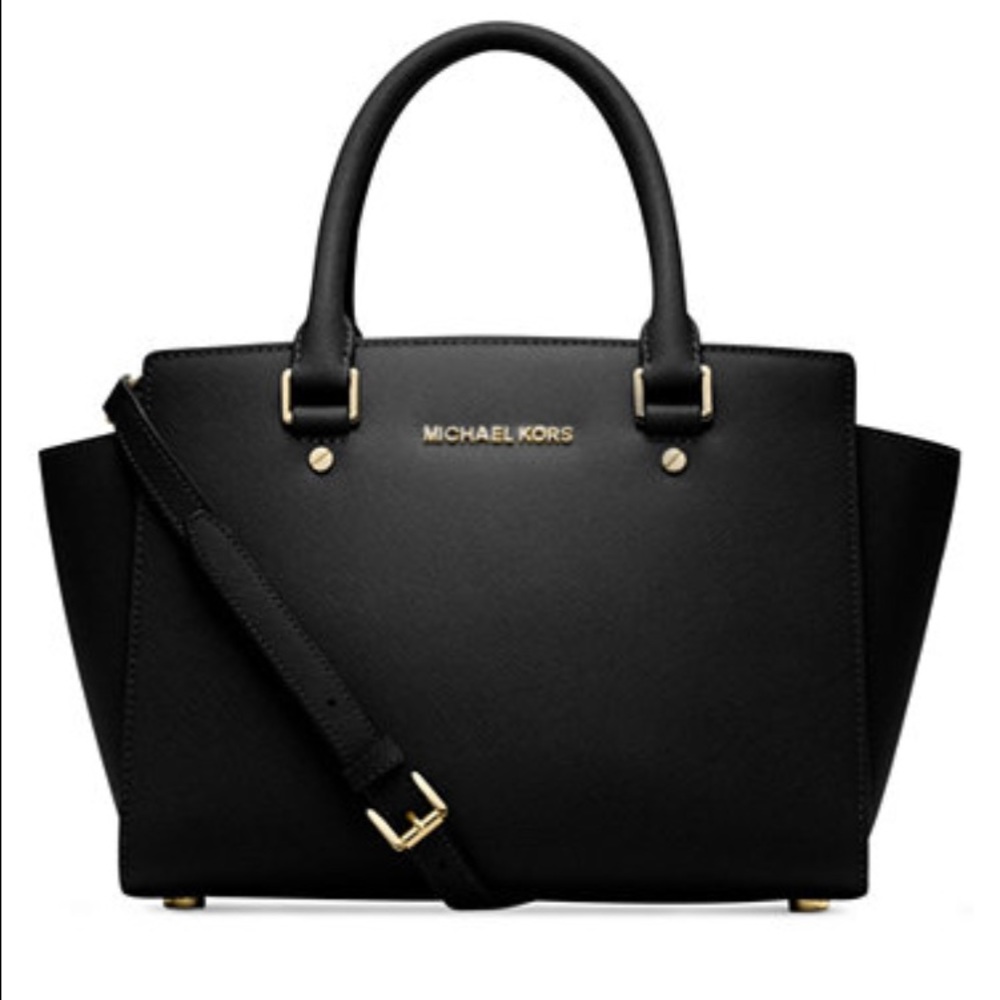 BLACK MICHEAL KORS MEDIUM SELMA BAG